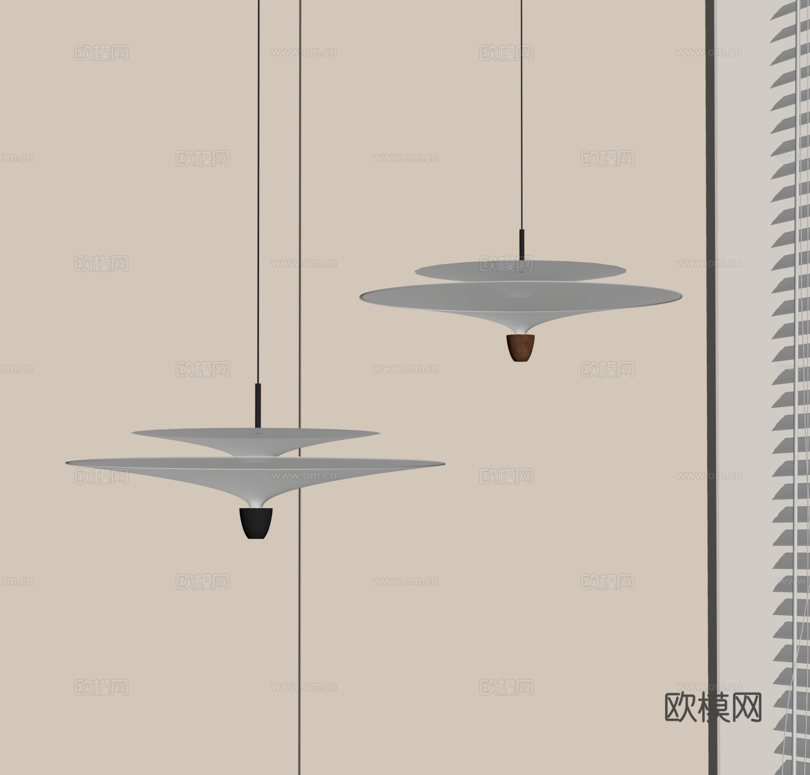 现代艺术吊灯su模型