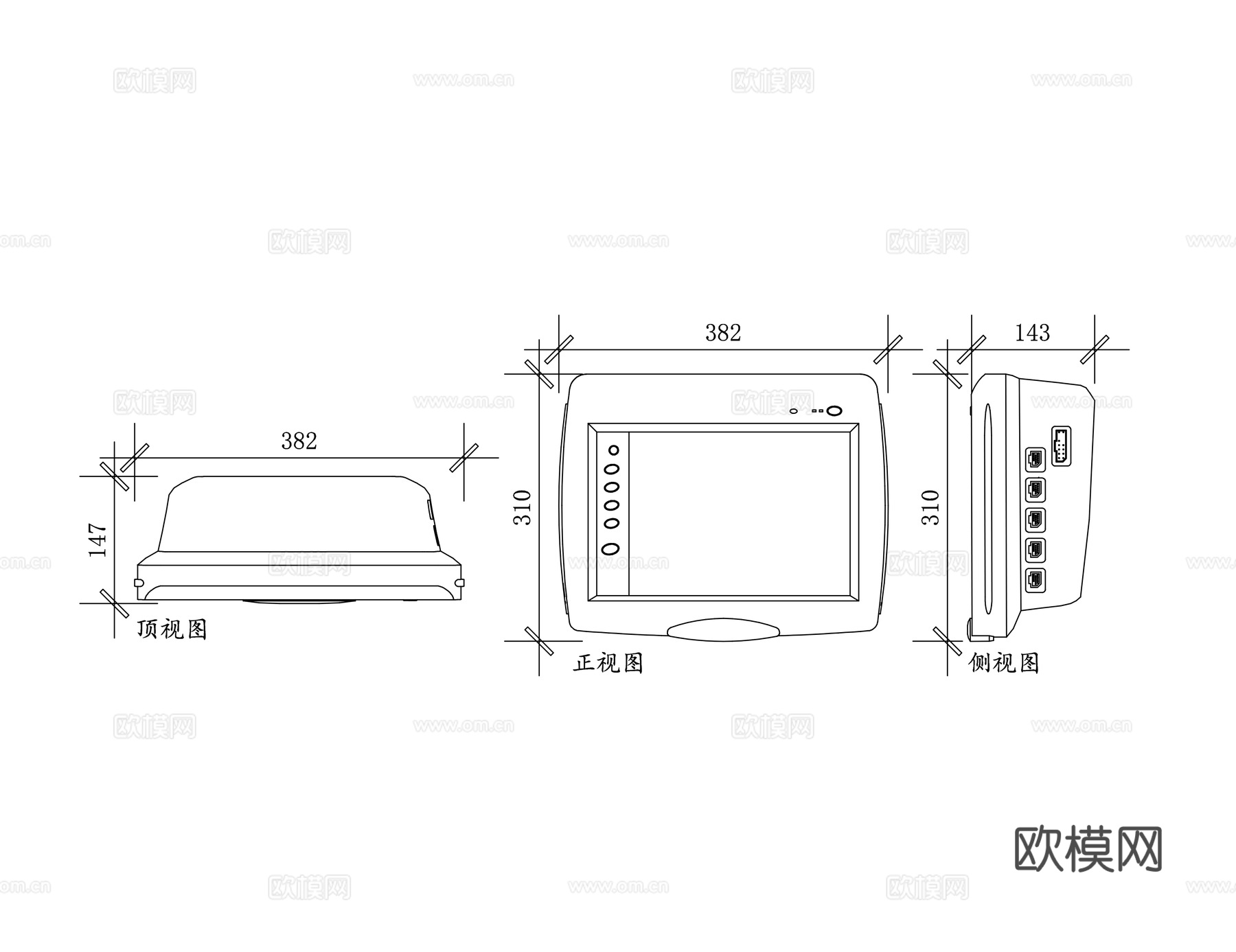 病人监护仪 心电监护仪 患者监护仪 生命体征监测仪 病房监护cad施工图