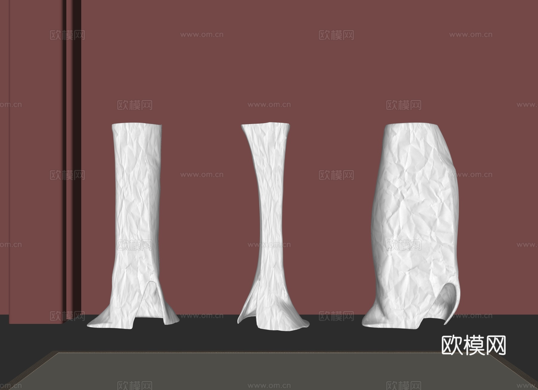 中古风落地灯su模型