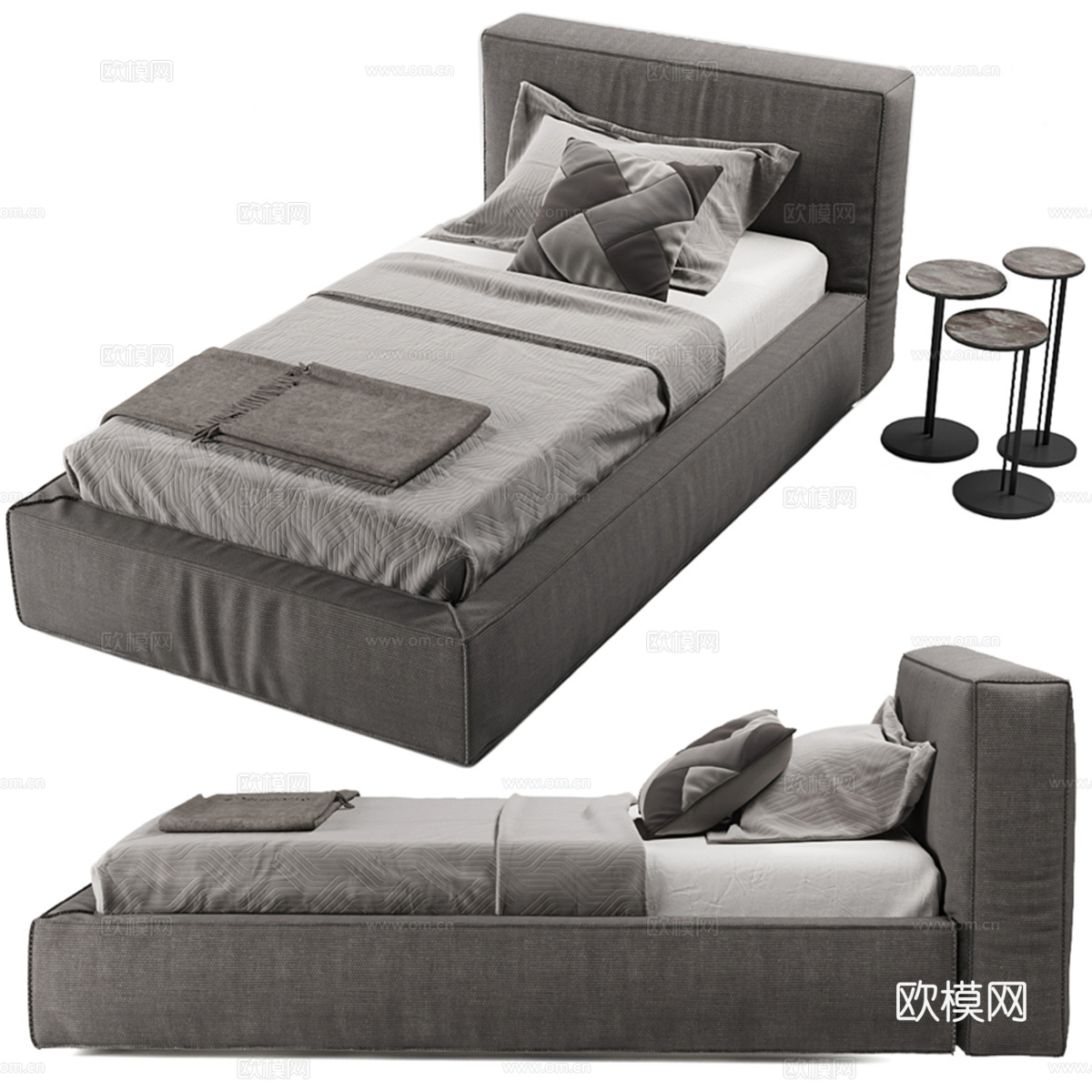 FLEXTEAM SLIM ONE单人床3d模型下载