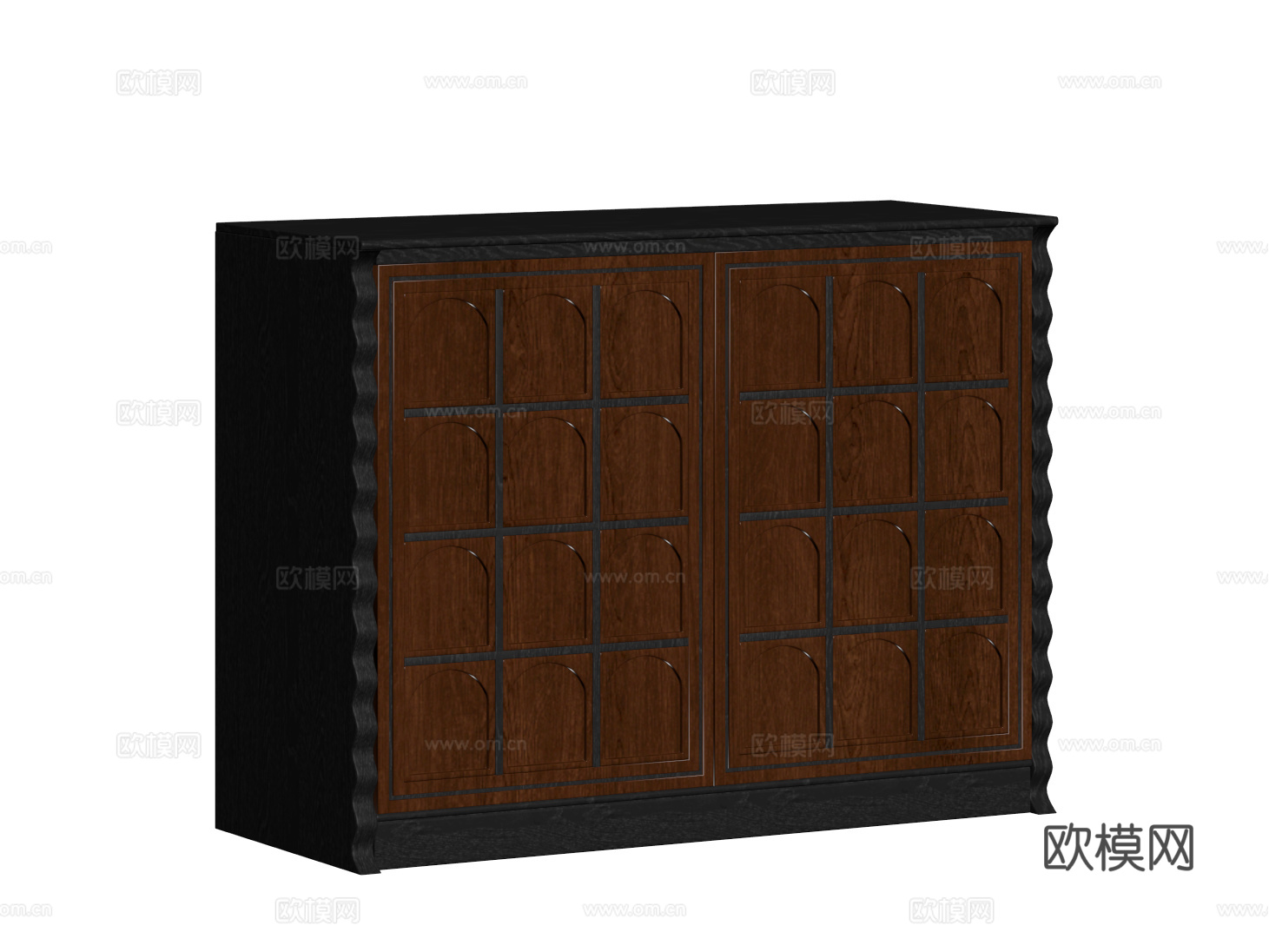 法式复古储物柜 模块斗柜 组合电视柜 置物收纳柜 落地书架su模型