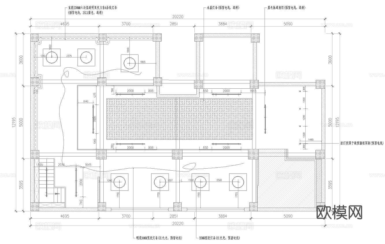 高档酒吧 最新全套 效果图 施工图设计cad施工图