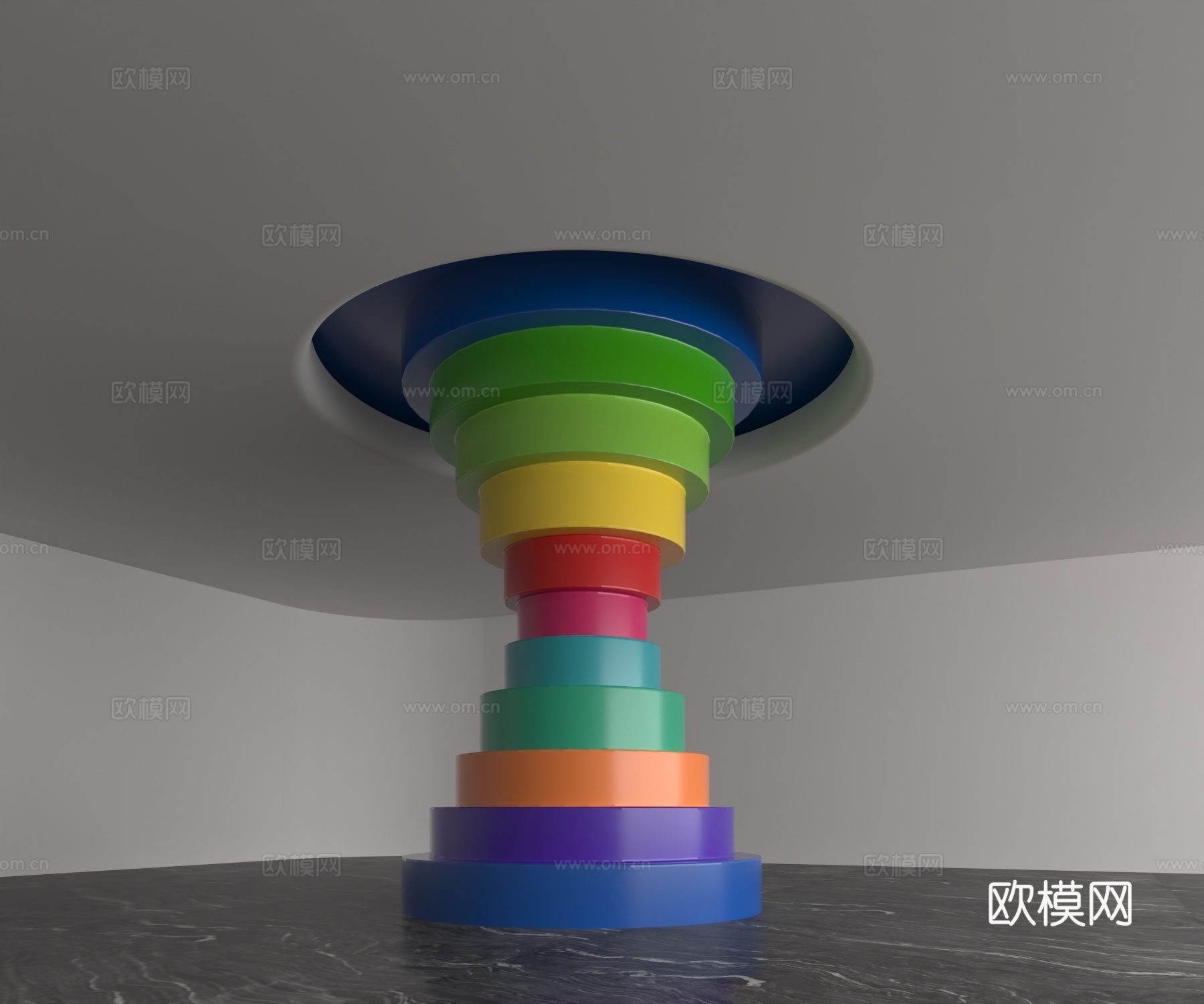 现代柱子3d模型下载