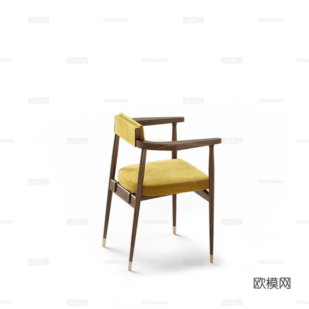 新中式单椅 餐椅su模型