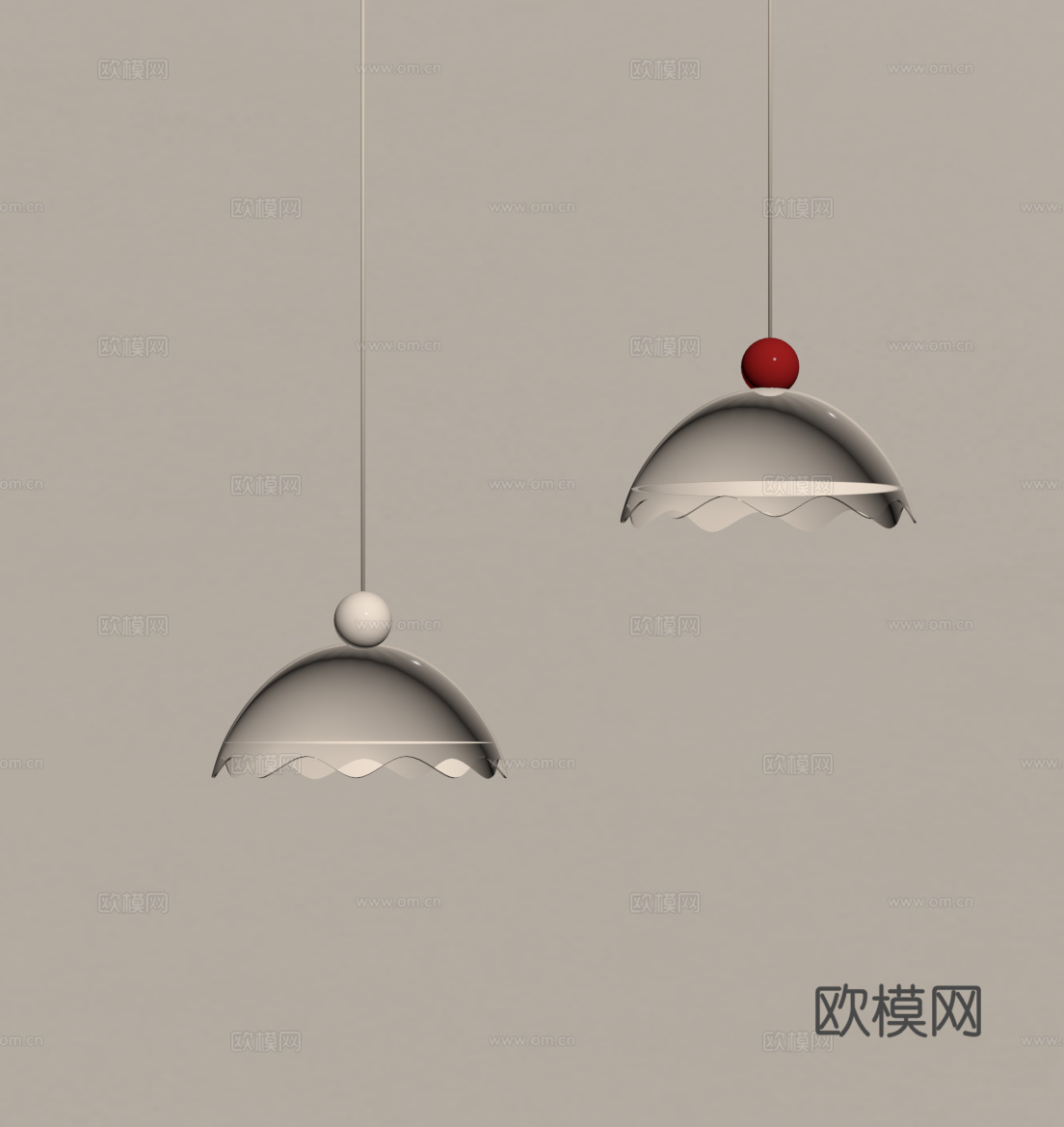 法式奶油吊灯su模型