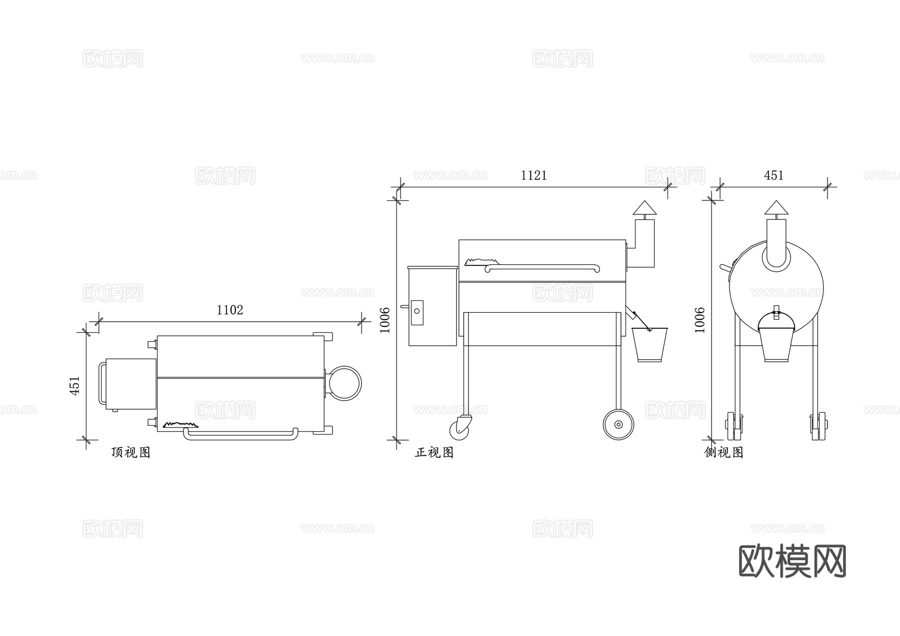烧烤架 户外烤炉 野外烧烤炉 庭院烧烤炉 便携烧烤炉cad施工图