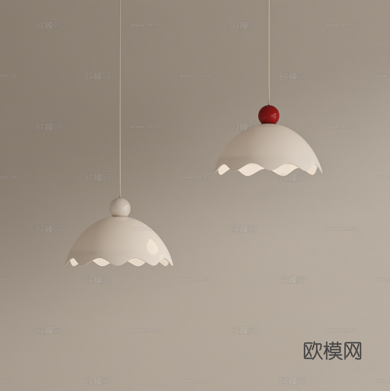 法式奶油吊灯su模型