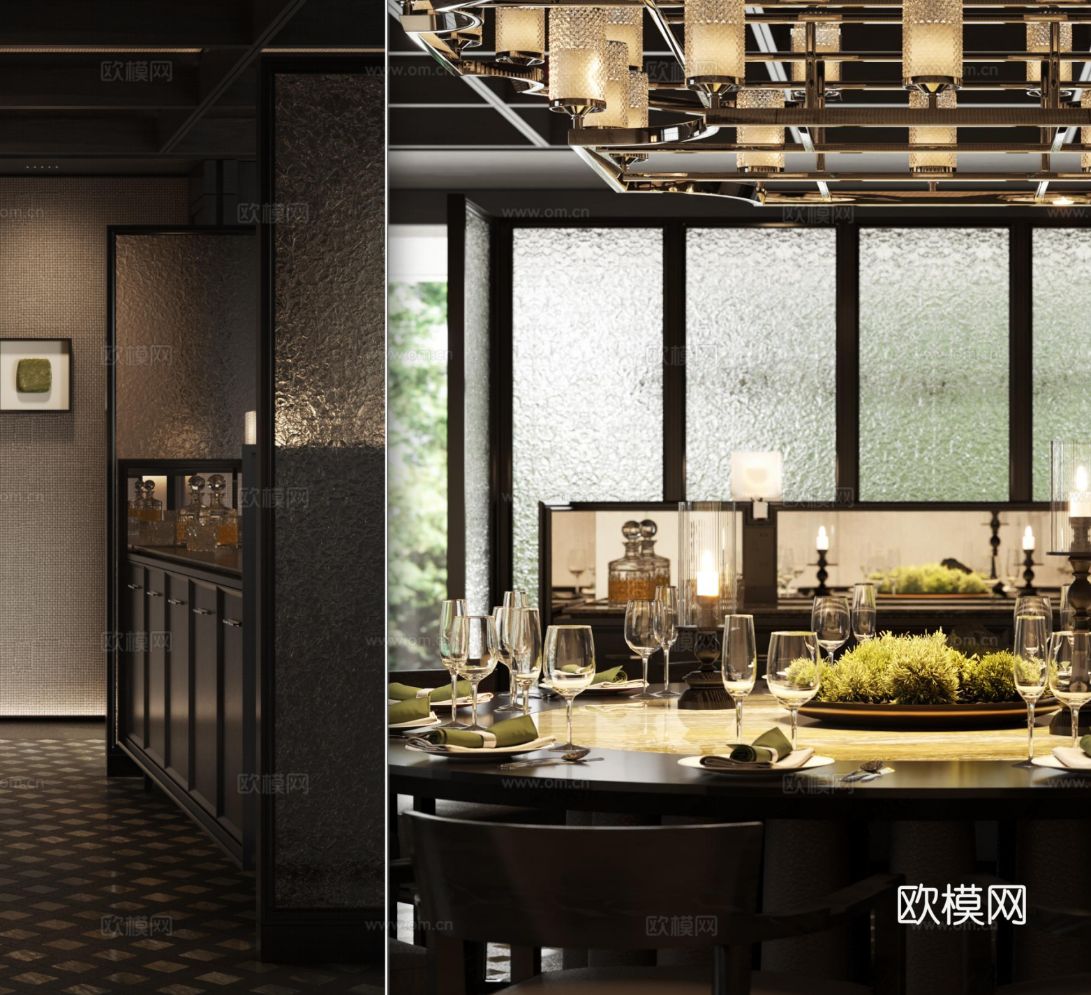 金属玻璃屏风隔断、U型屏风隔断、透光玻璃隔断屏风、餐厅隔断屏cad施工图