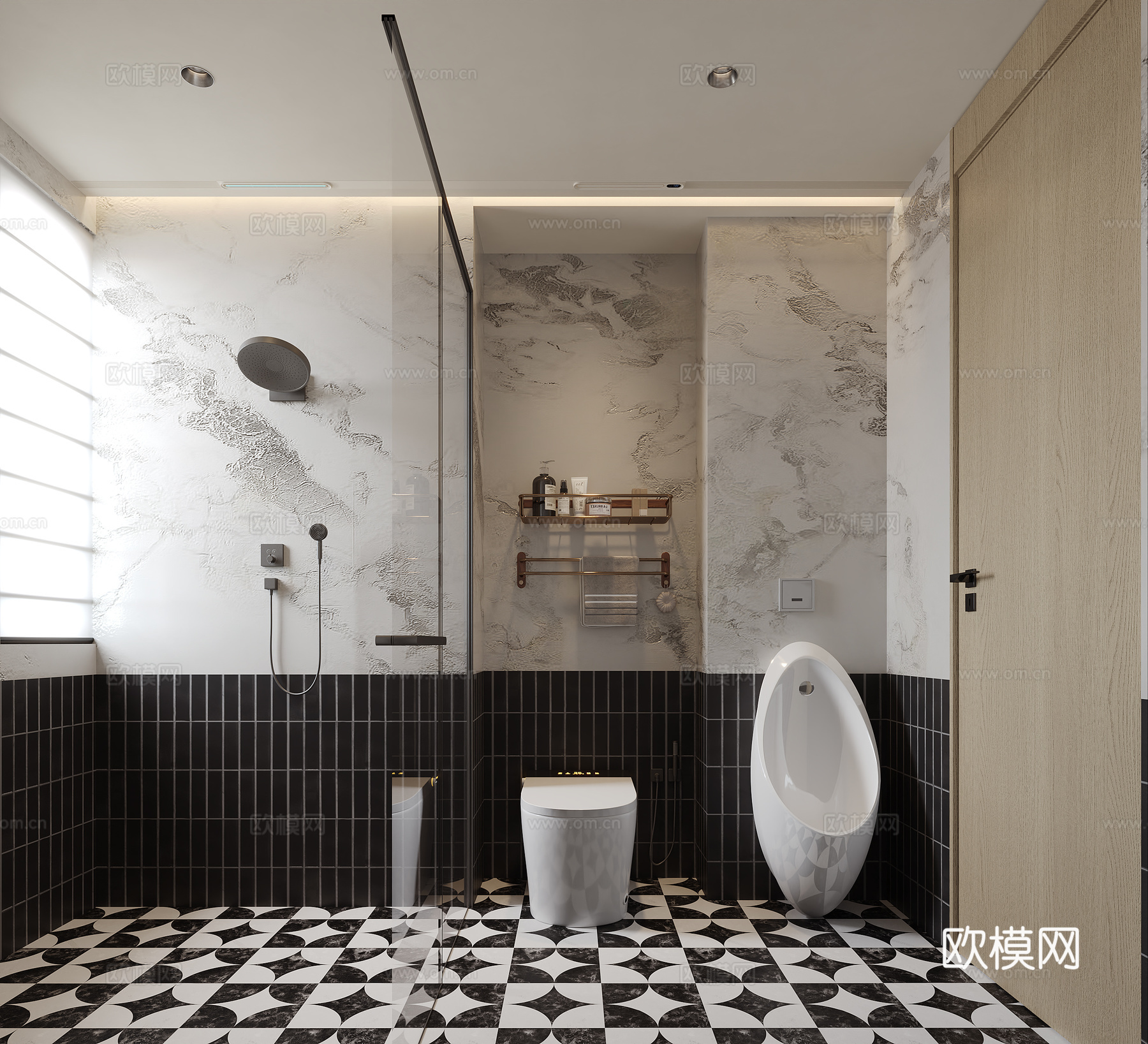 现代卫生间su模型