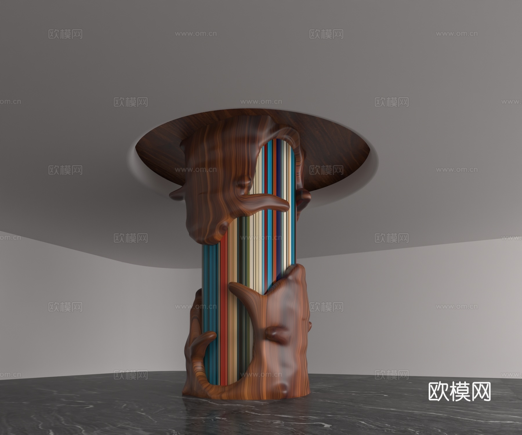 现代柱子3d模型下载