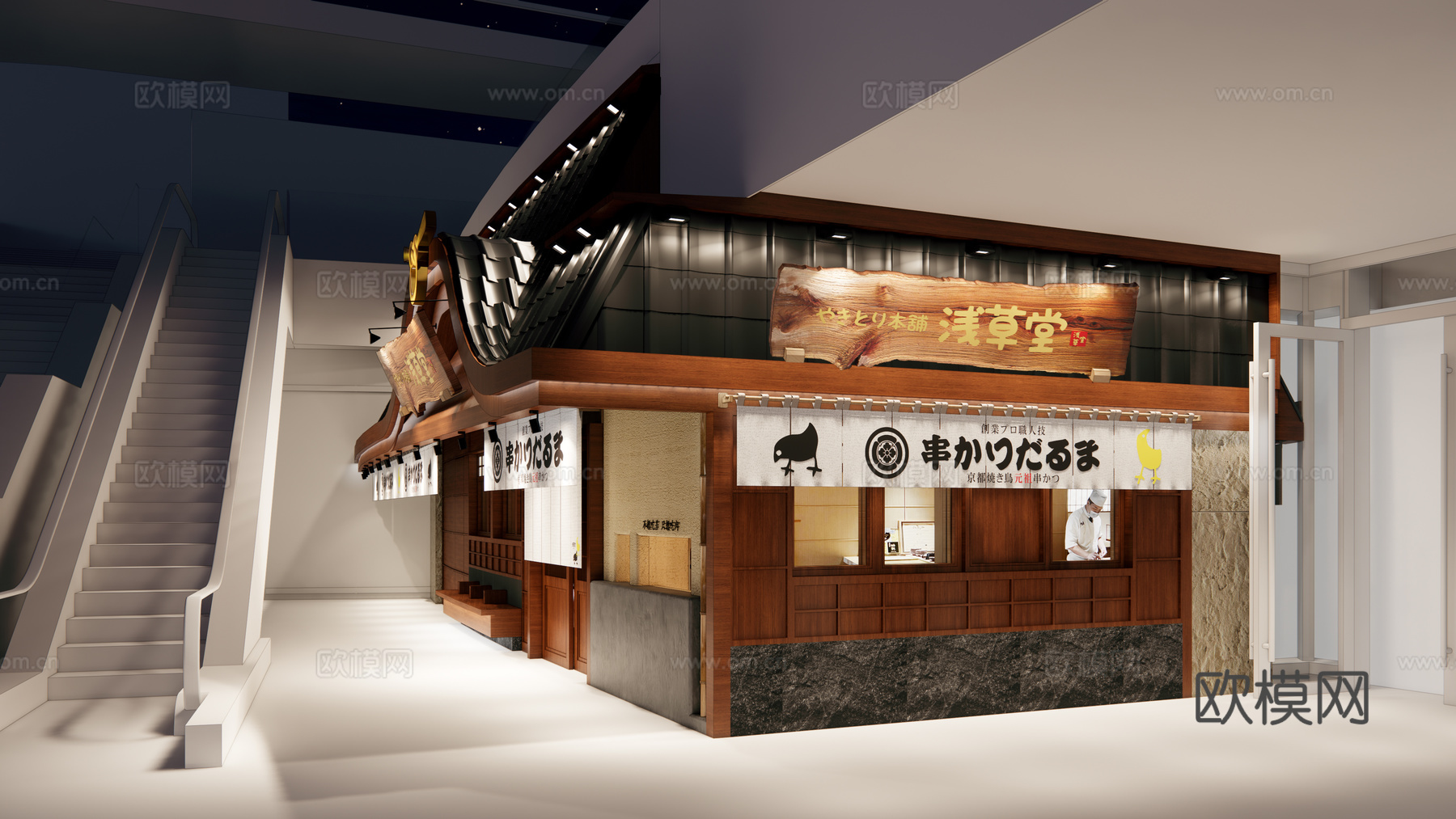 日式烧烤店 最新全套 效果图 施工图设计cad施工图