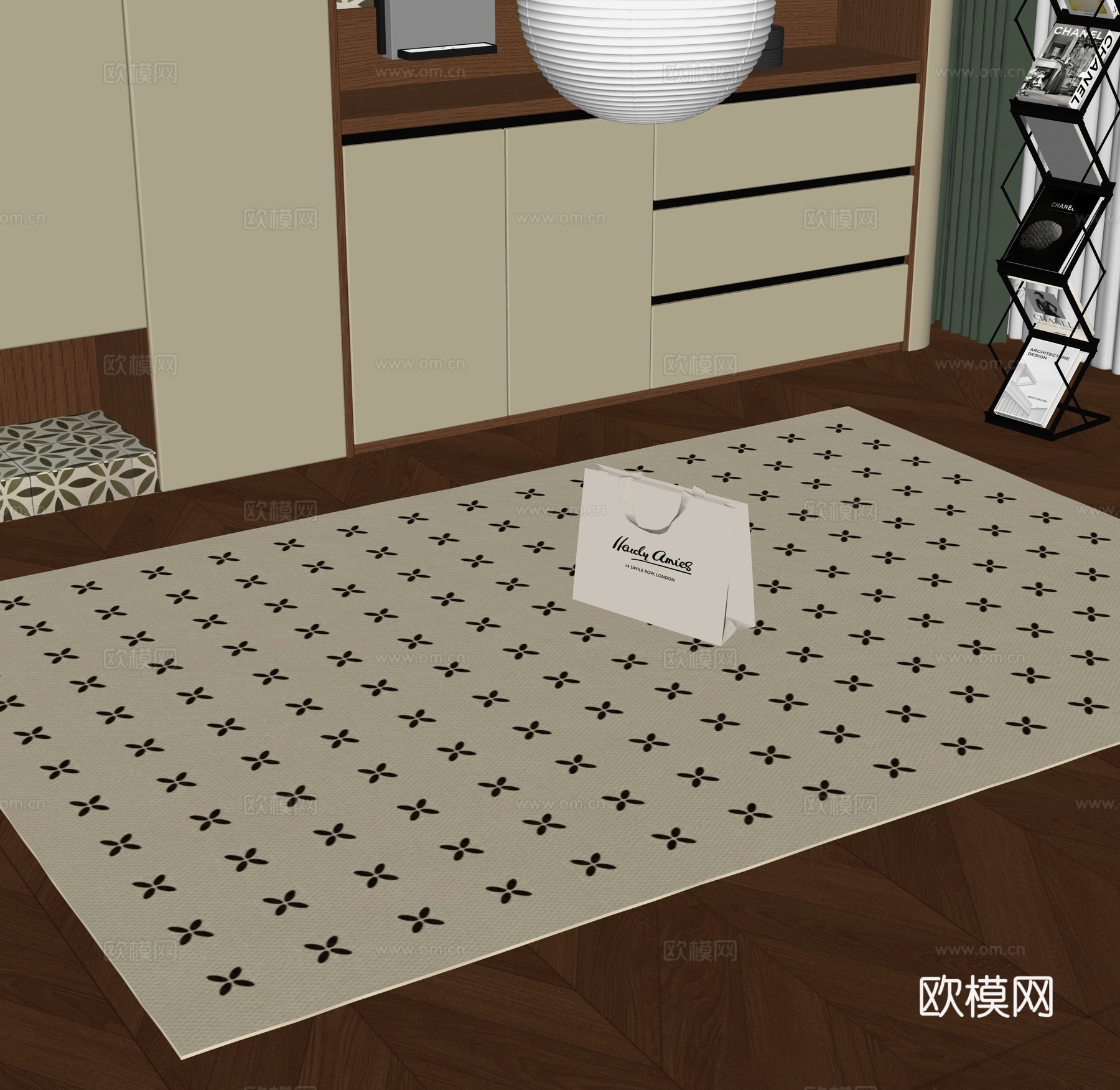 现代地毯su模型