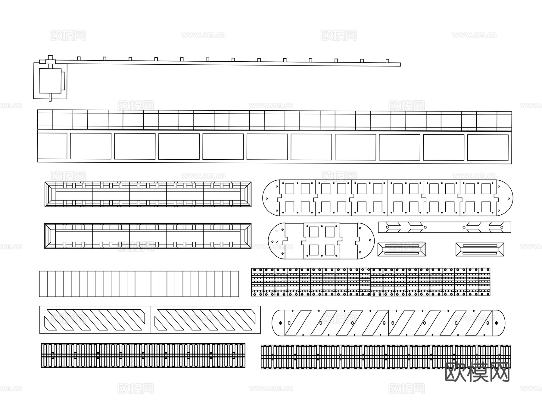 路面减速垄 公路减速带 道路减速坡 交通减速条 路面缓冲带cad施工图