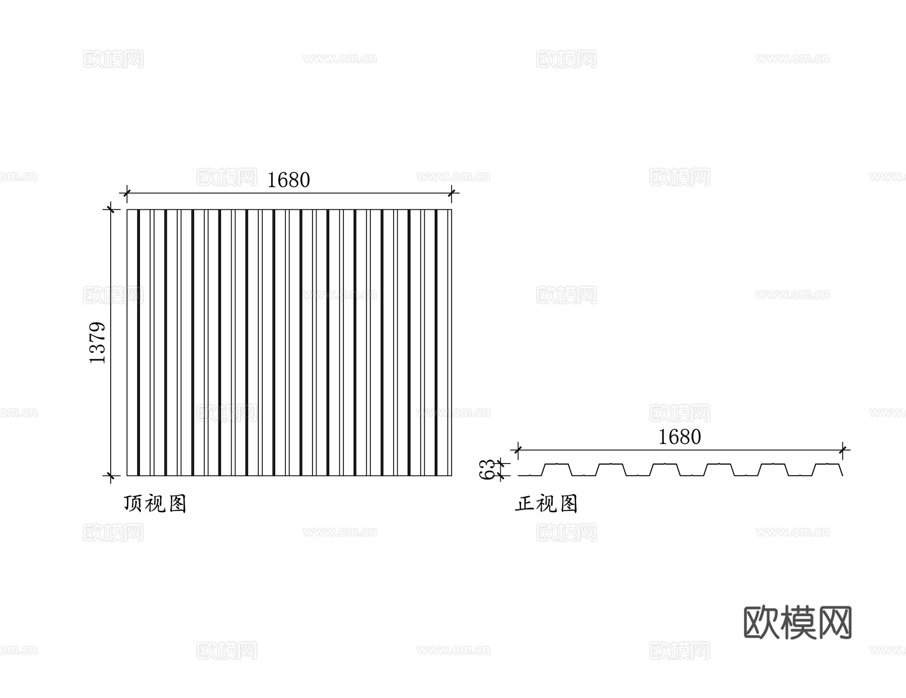 钢板甲板 钢制船板 金属甲板 船舶钢甲板 钢结构甲板cad施工图