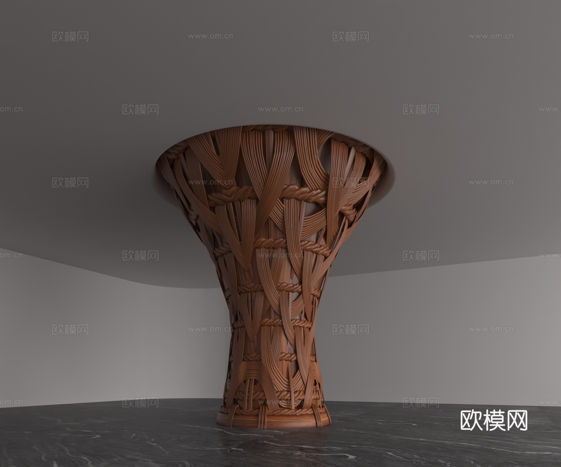 现代柱子3d模型下载