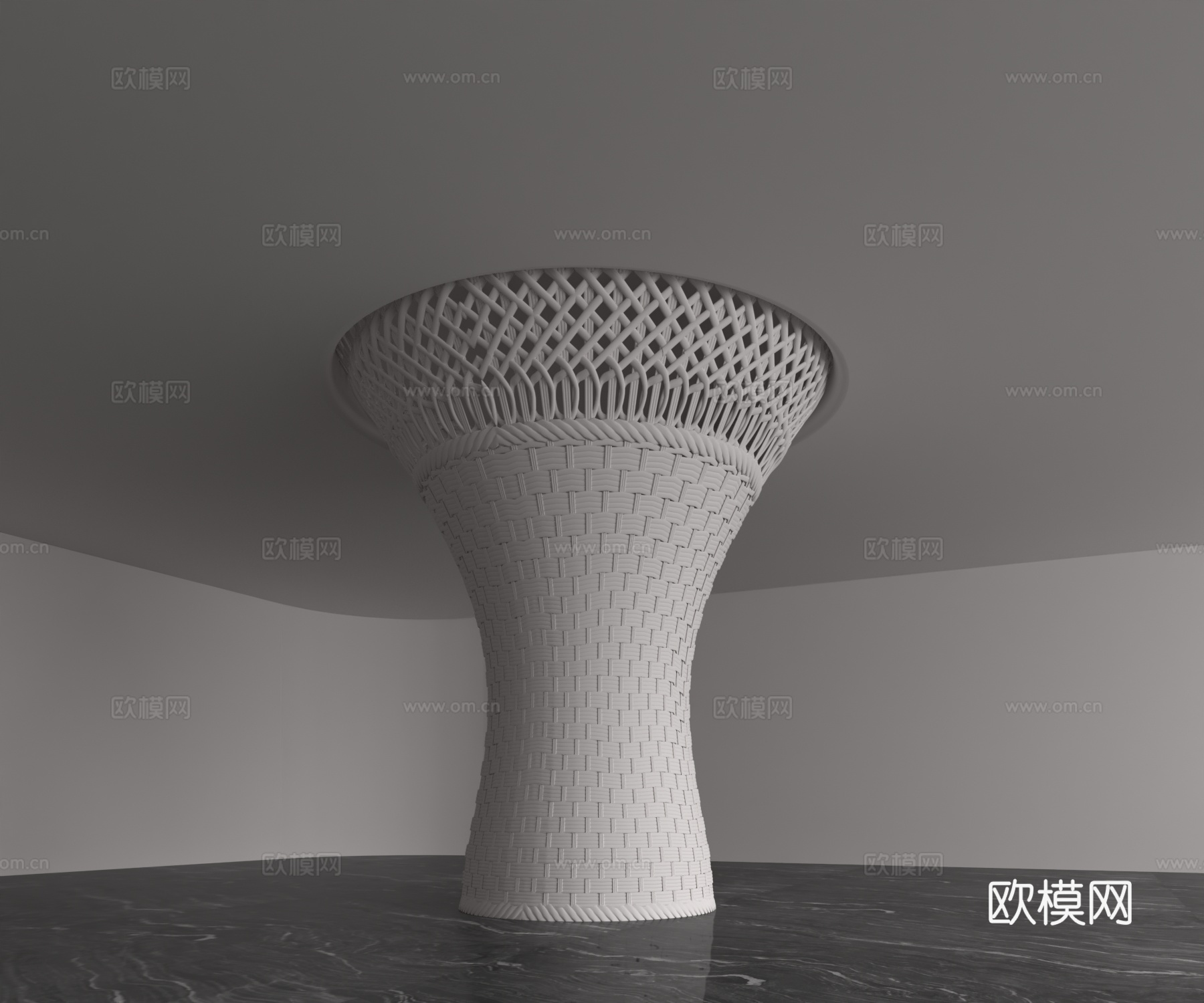 现代柱子3d模型下载