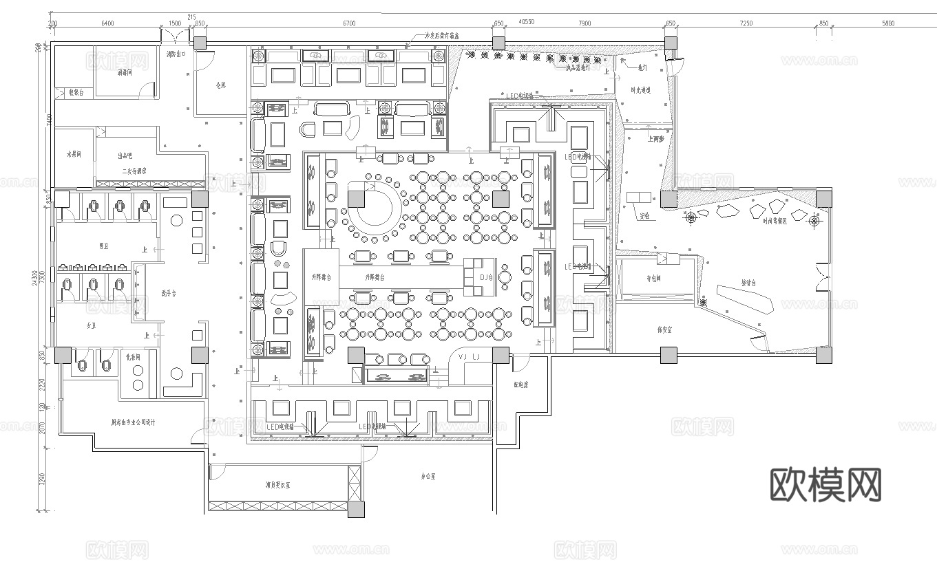 复古酒吧 最新全套 效果图 施工图设计cad施工图