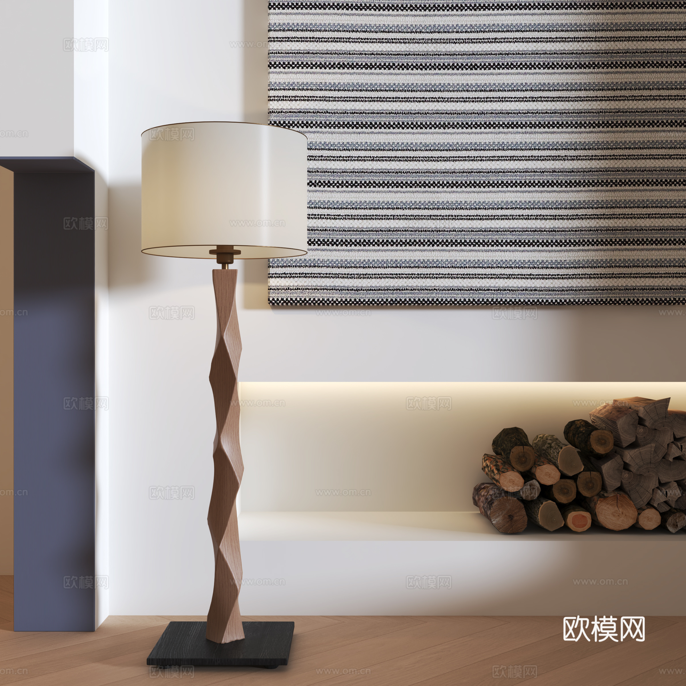 现代落地灯su模型