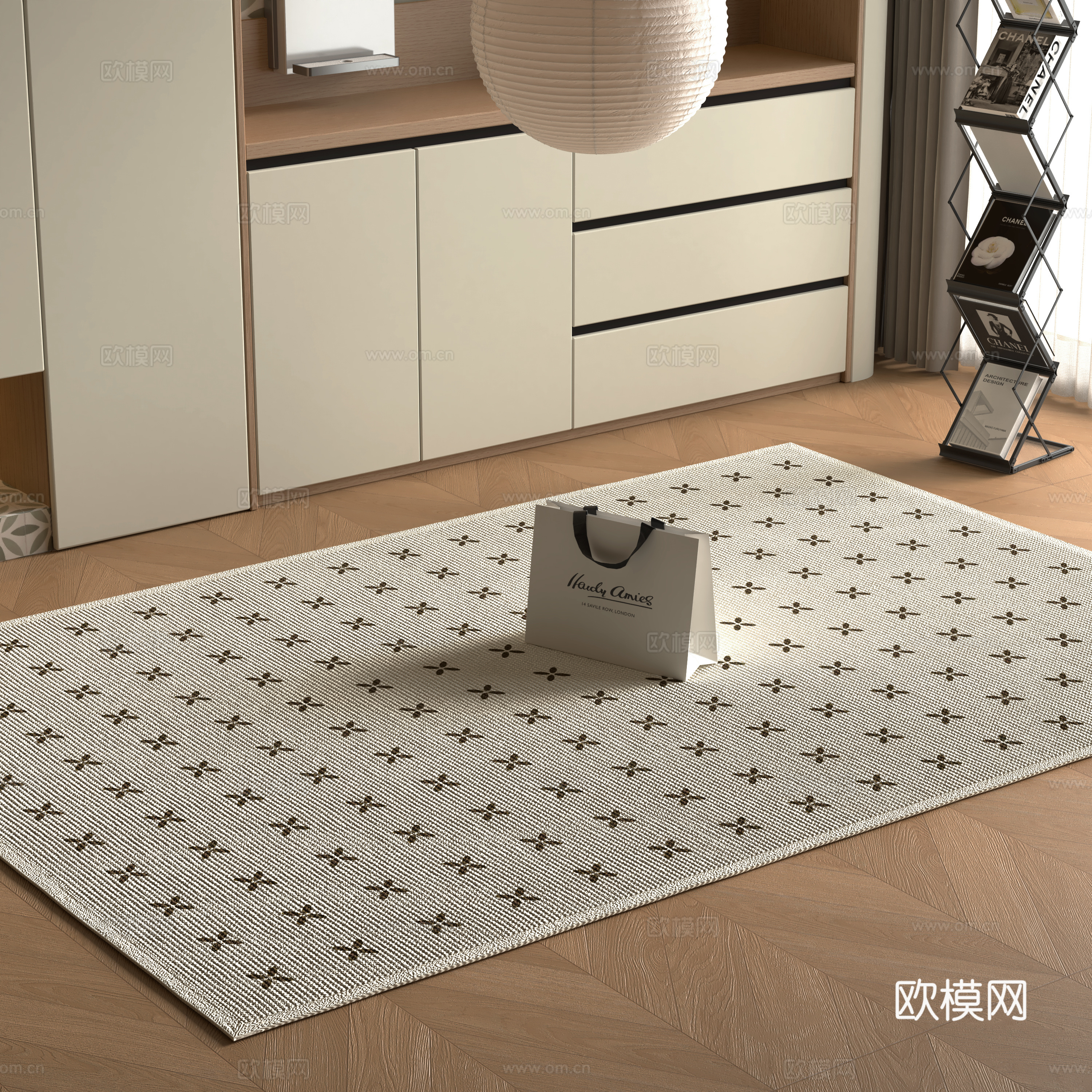 现代地毯su模型