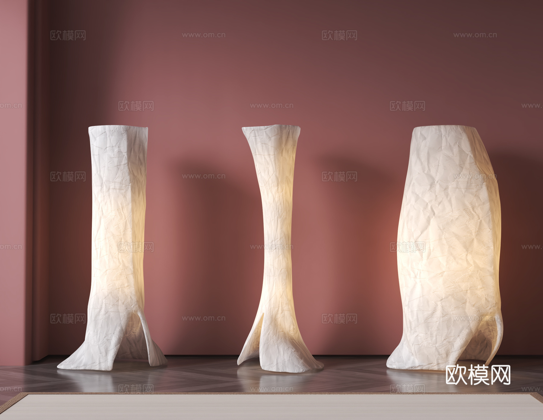 中古风落地灯su模型