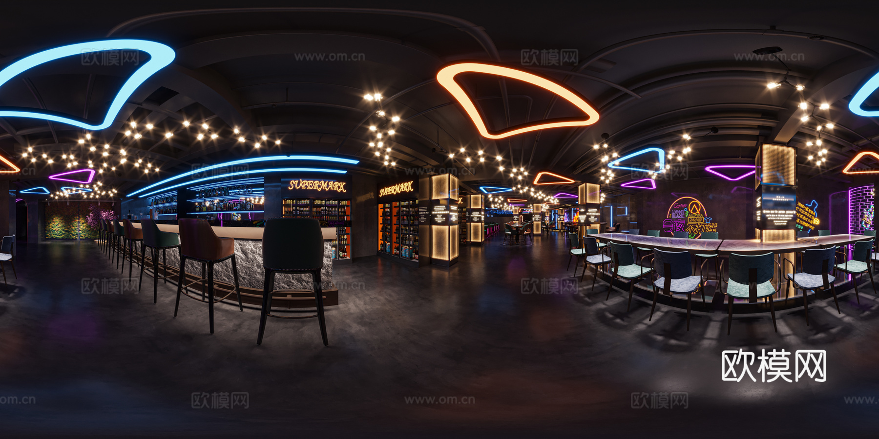 高端音乐酒吧 最新全套 效果图 施工图设计cad施工图