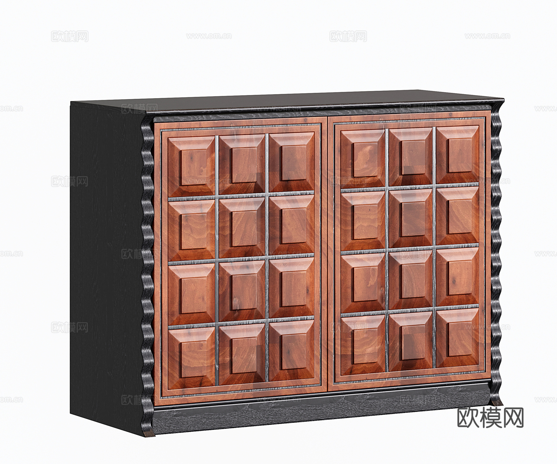 法式复古储物柜 模块斗柜 组合电视柜 置物收纳柜 落地书架su模型