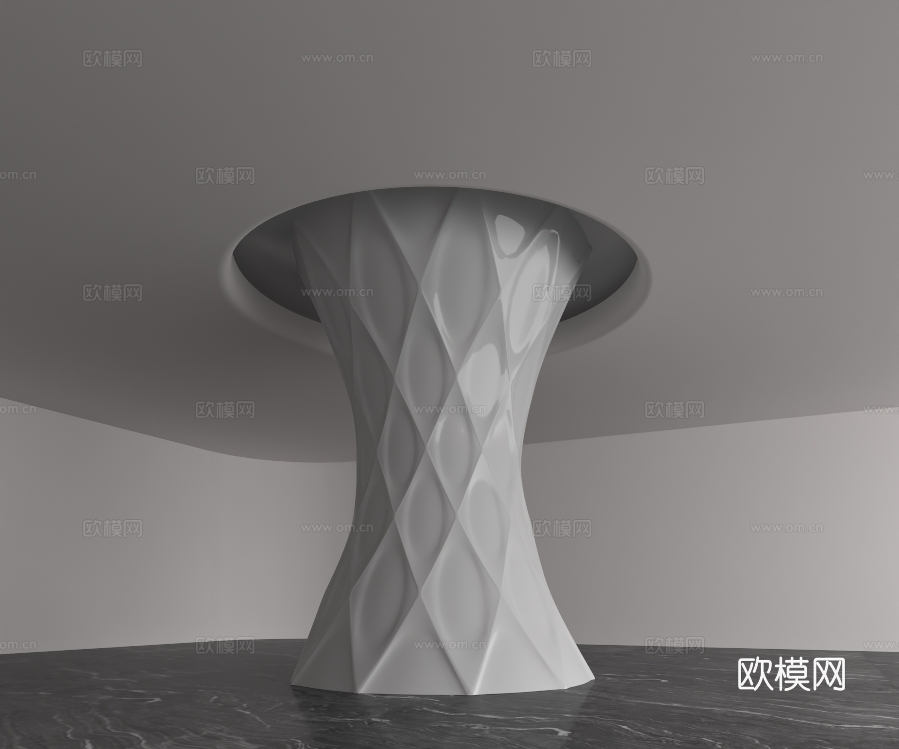 现代柱子3d模型下载