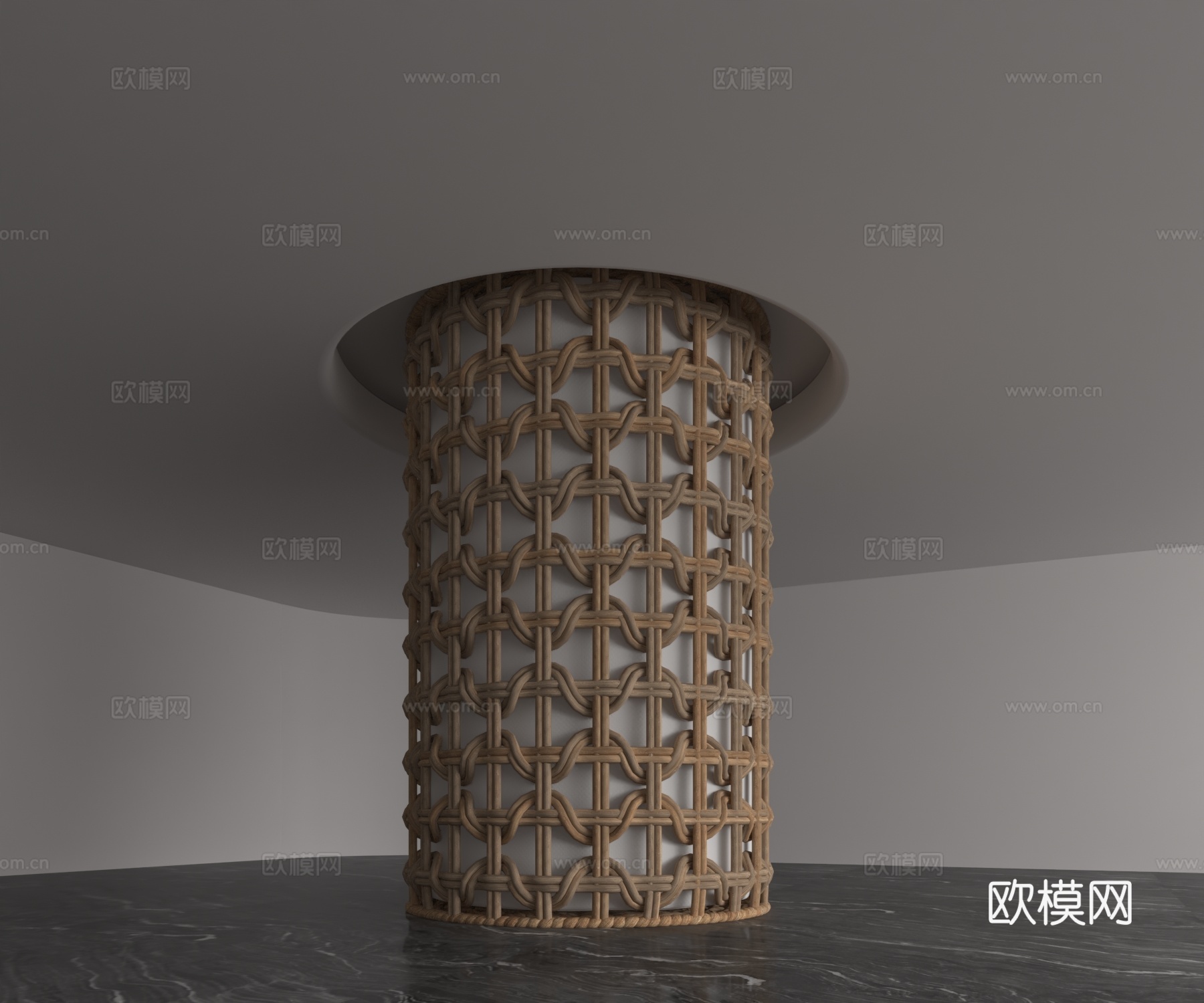 现代柱子3d模型下载