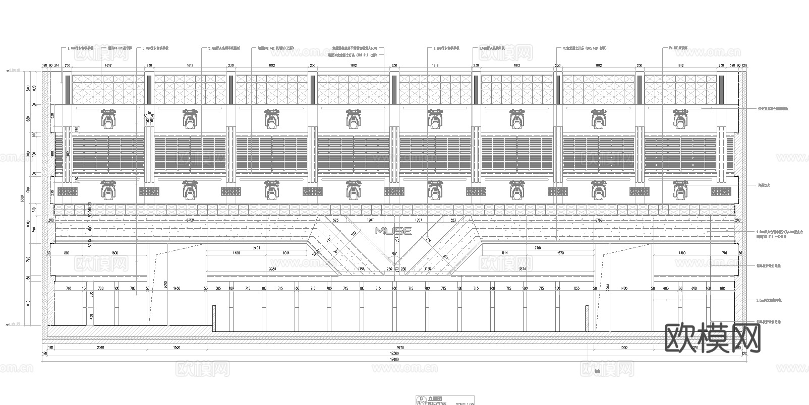 轻奢高档酒吧 最新全套 效果图 施工图设计cad施工图