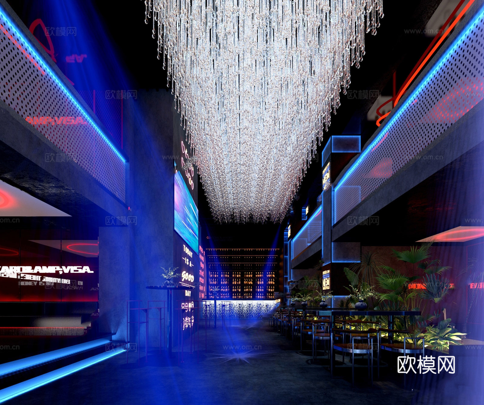 高档酒吧 最新全套 效果图 施工图设计cad施工图