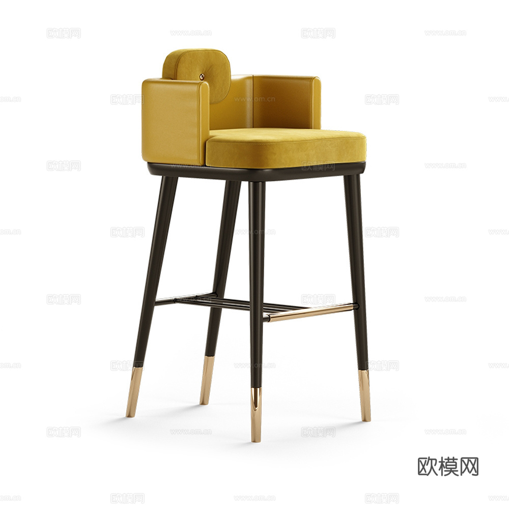 现代轻奢吧台椅su模型