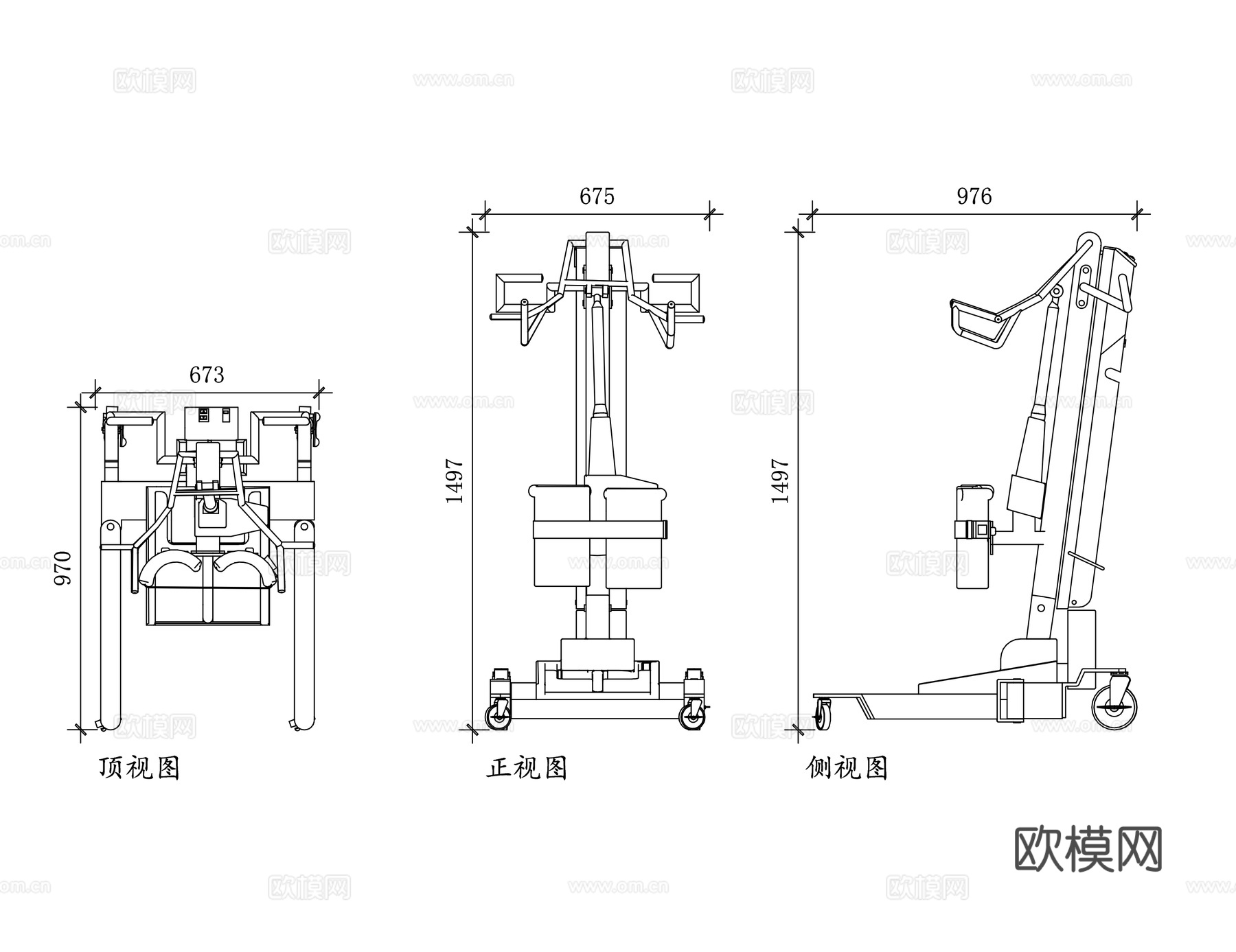 病人移位机 患者升降器 护理升降机 医用移位机 残疾人升降器cad施工图