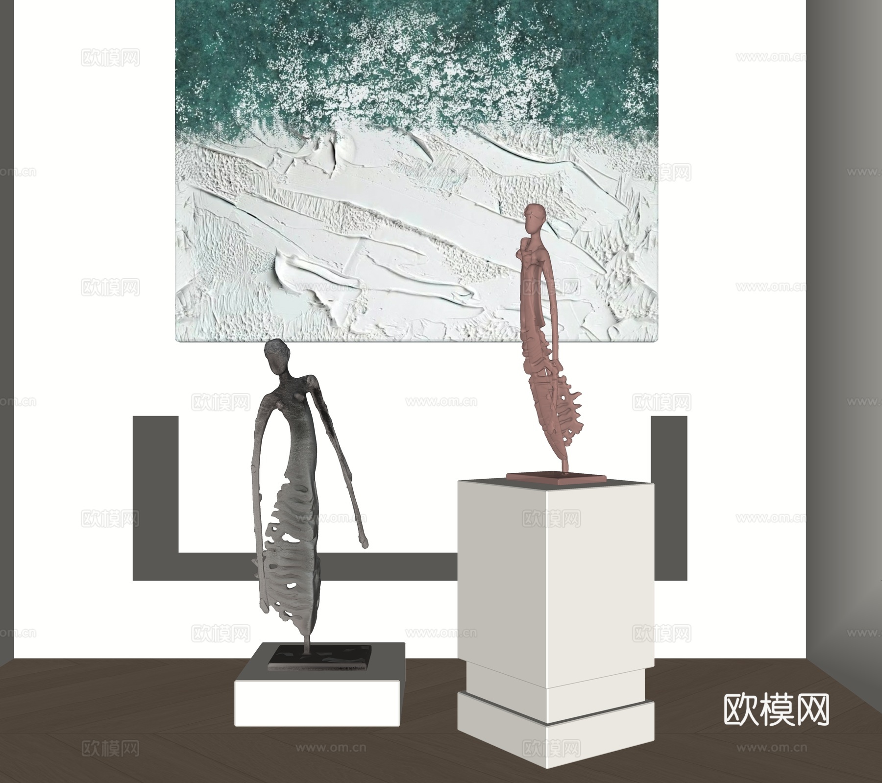 现代雕塑su模型