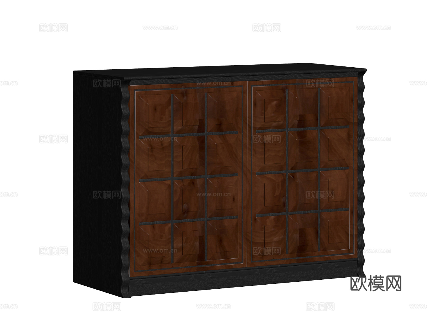 法式复古储物柜 模块斗柜 组合电视柜 置物收纳柜 落地书架su模型