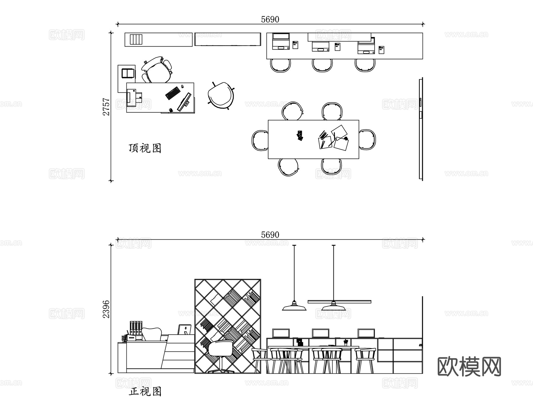 办公区域 作业空间 工作区域 办公空间 操作空间cad施工图