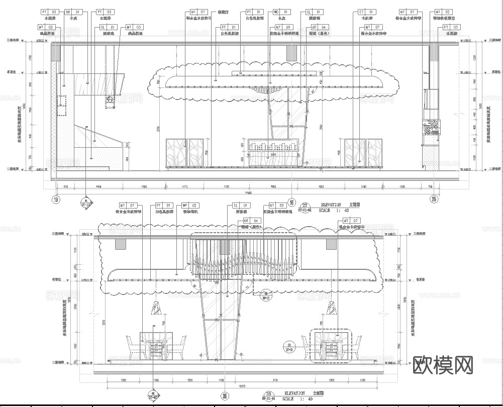 特色烧烤店 最新全套 效果图 施工图设计cad施工图