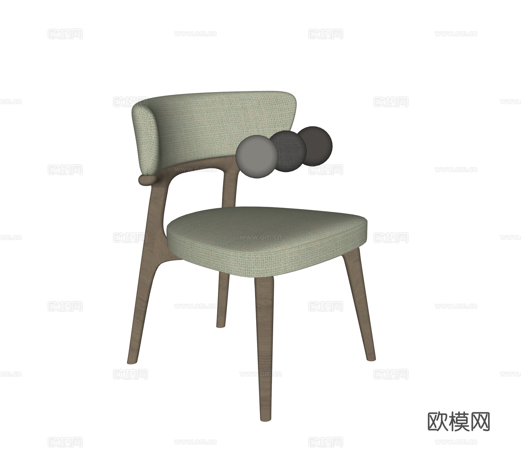 现代单椅 餐椅 书椅su模型