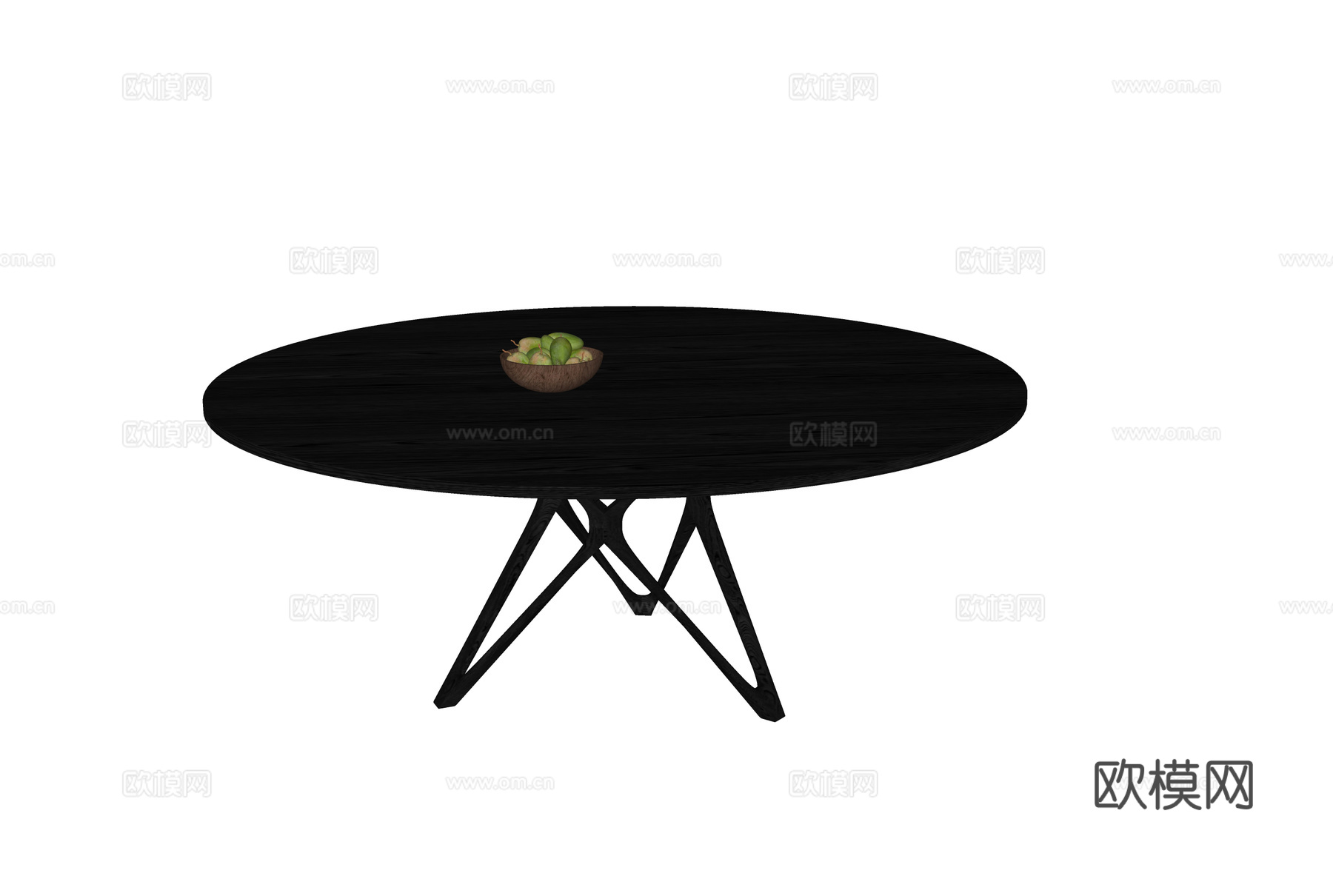 现代圆形餐桌su模型