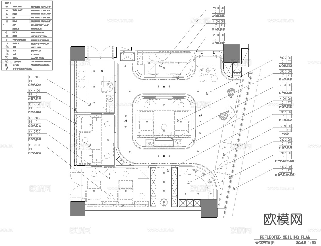 美甲店 美容店 最新全套 施工图 效果图合集cad施工图