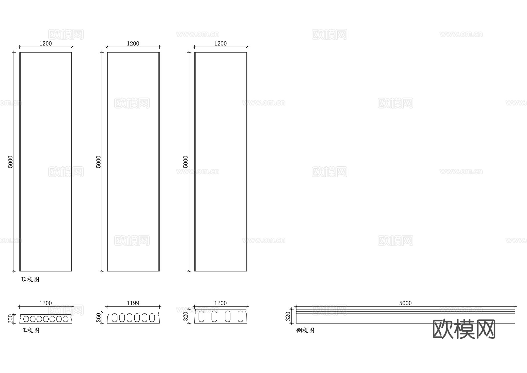 空心楼板 预制空心板 空心板构件 轻质空心板 中空板结构cad施工图