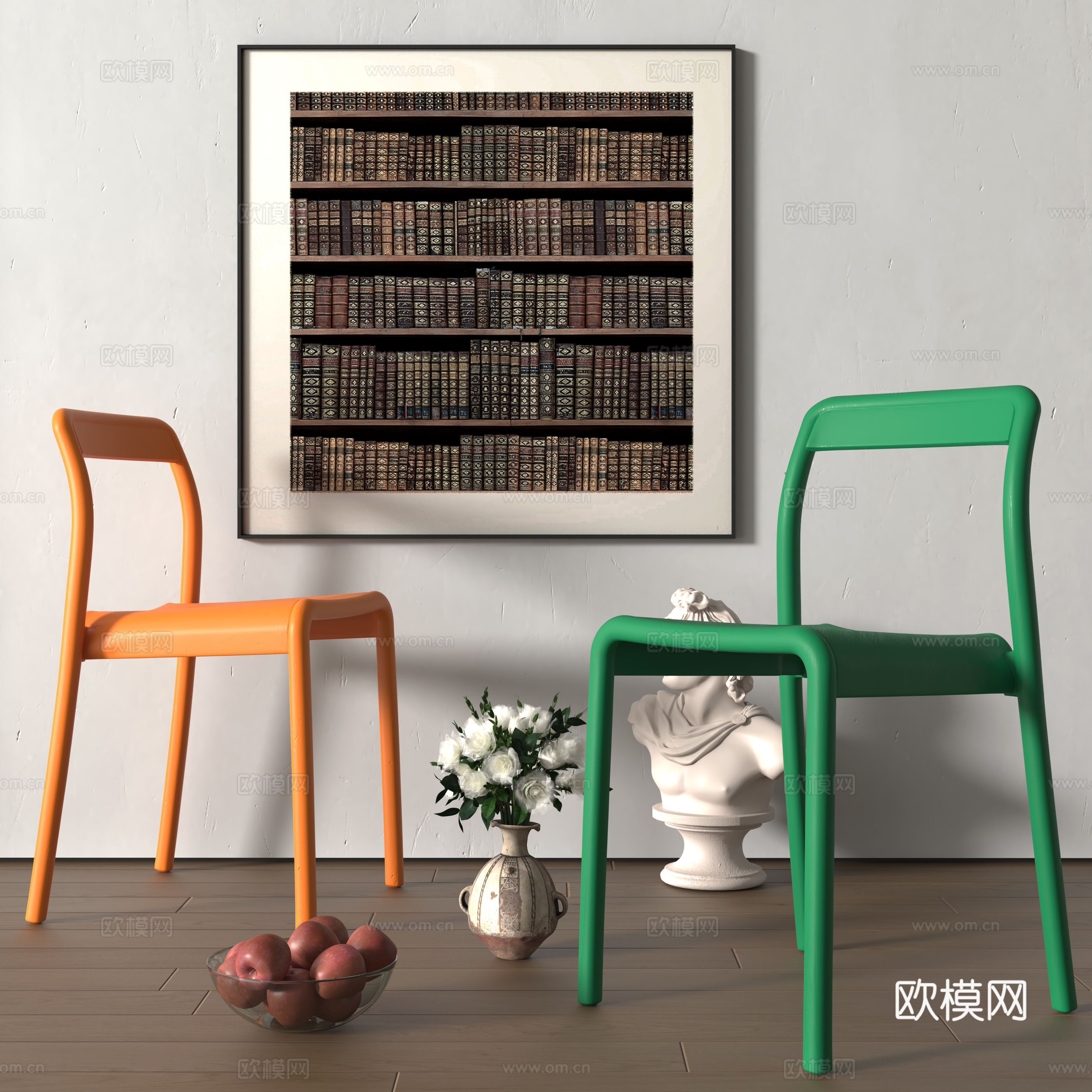 现代单椅su模型