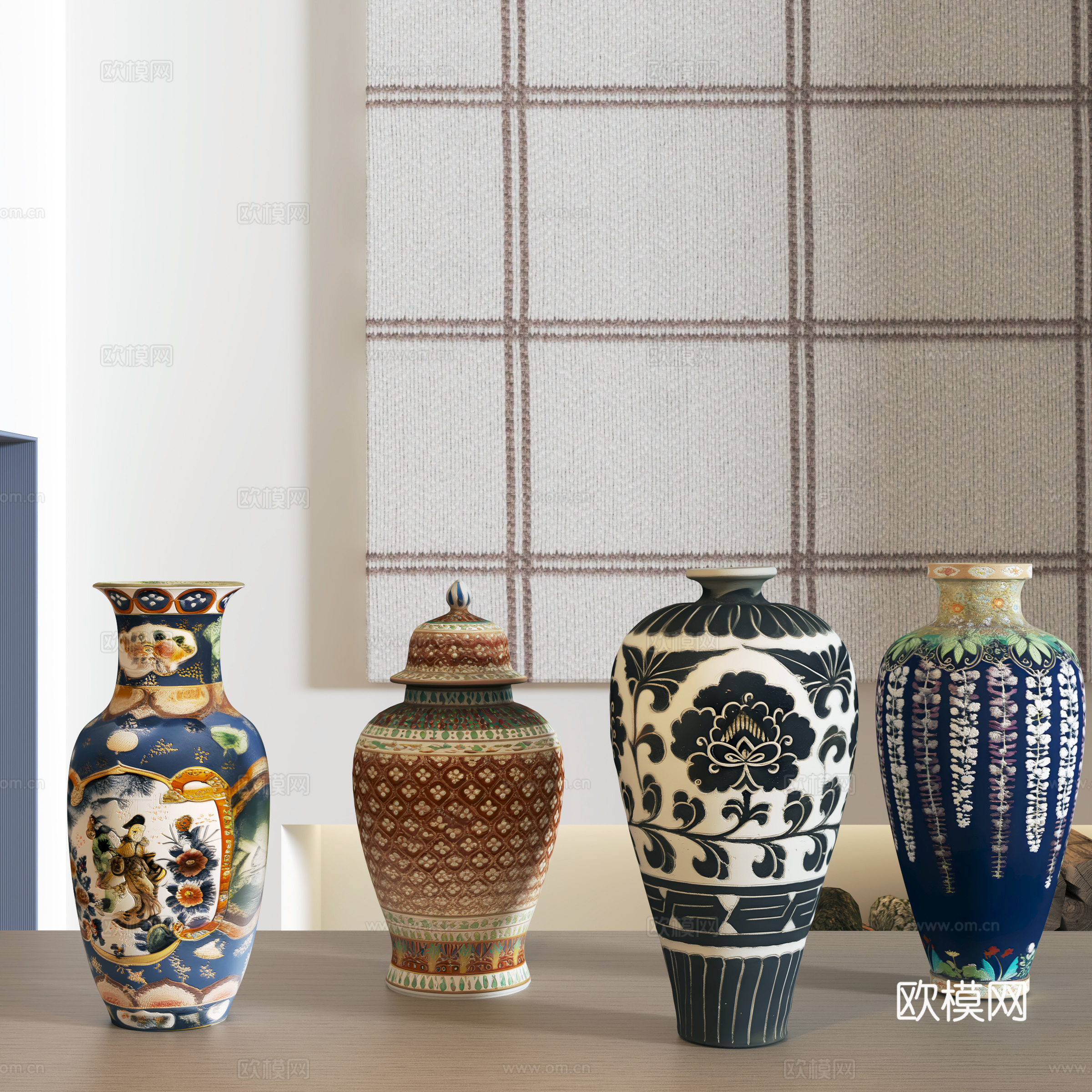 现代花瓶su模型