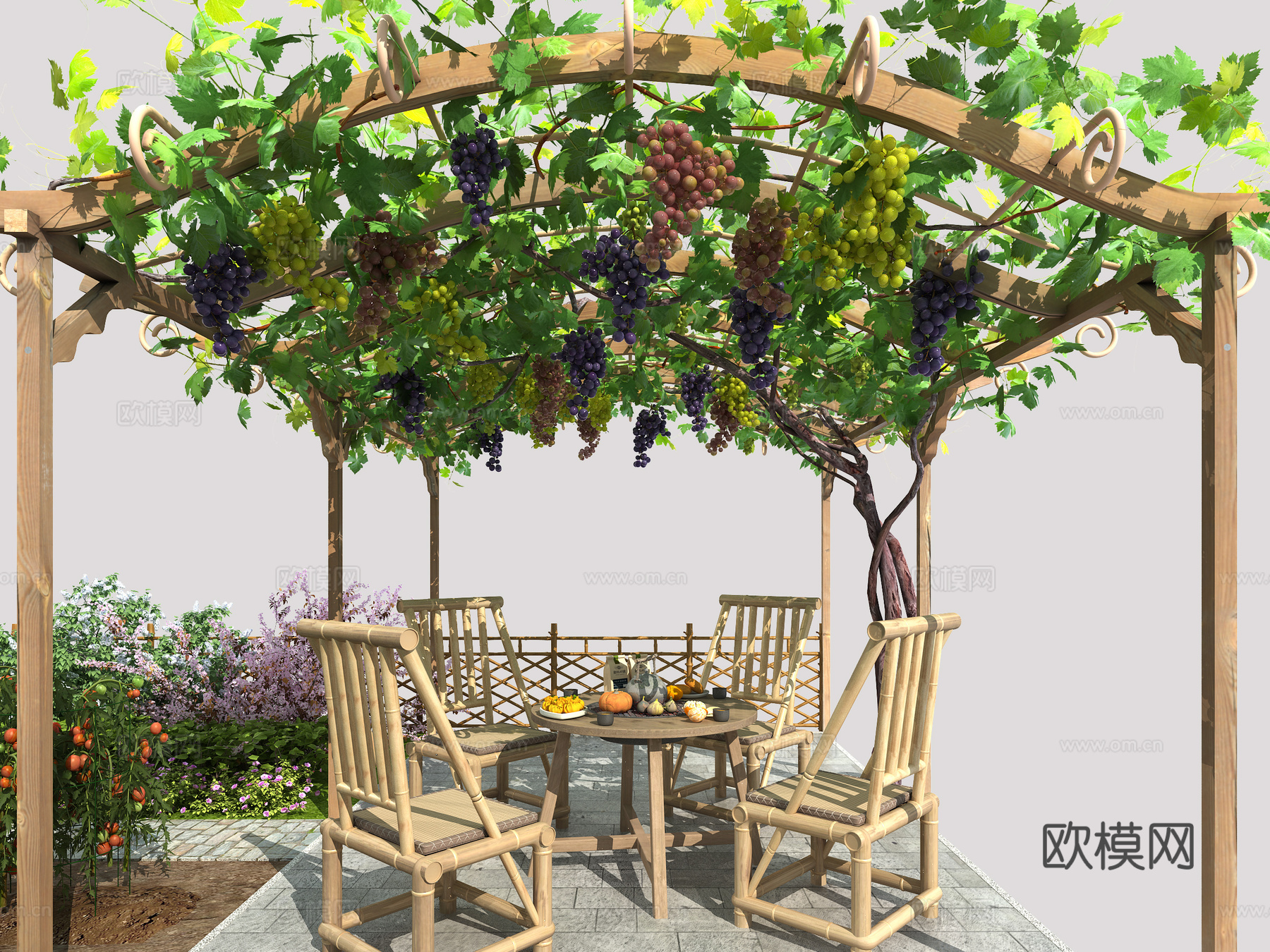 现代乡村菜地菜园3d模型下载（渲染图2）