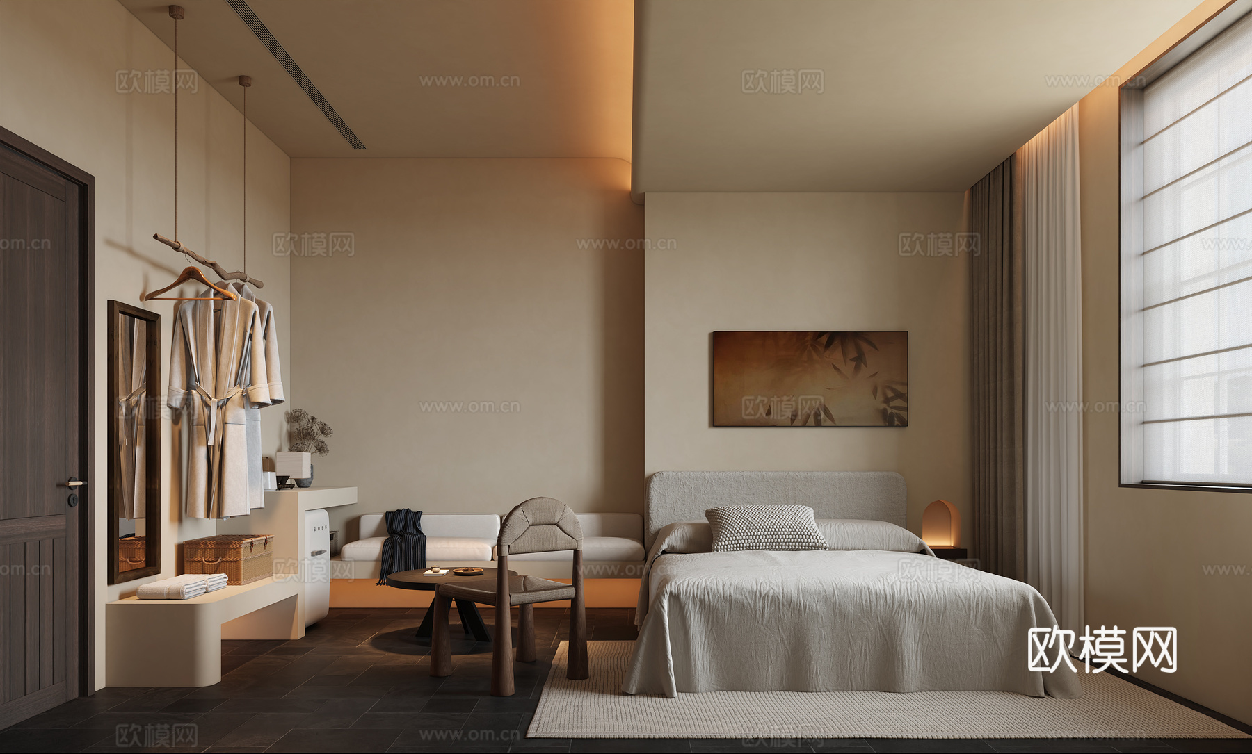 民宿客房su模型