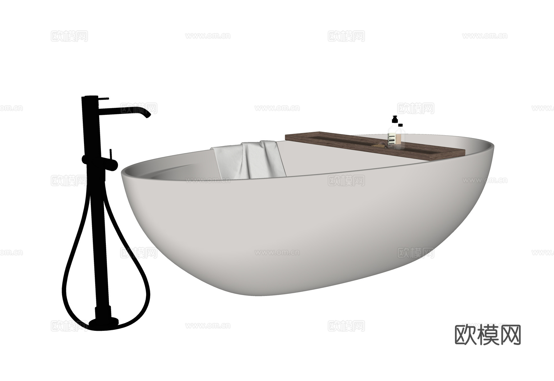 现代浴缸su模型