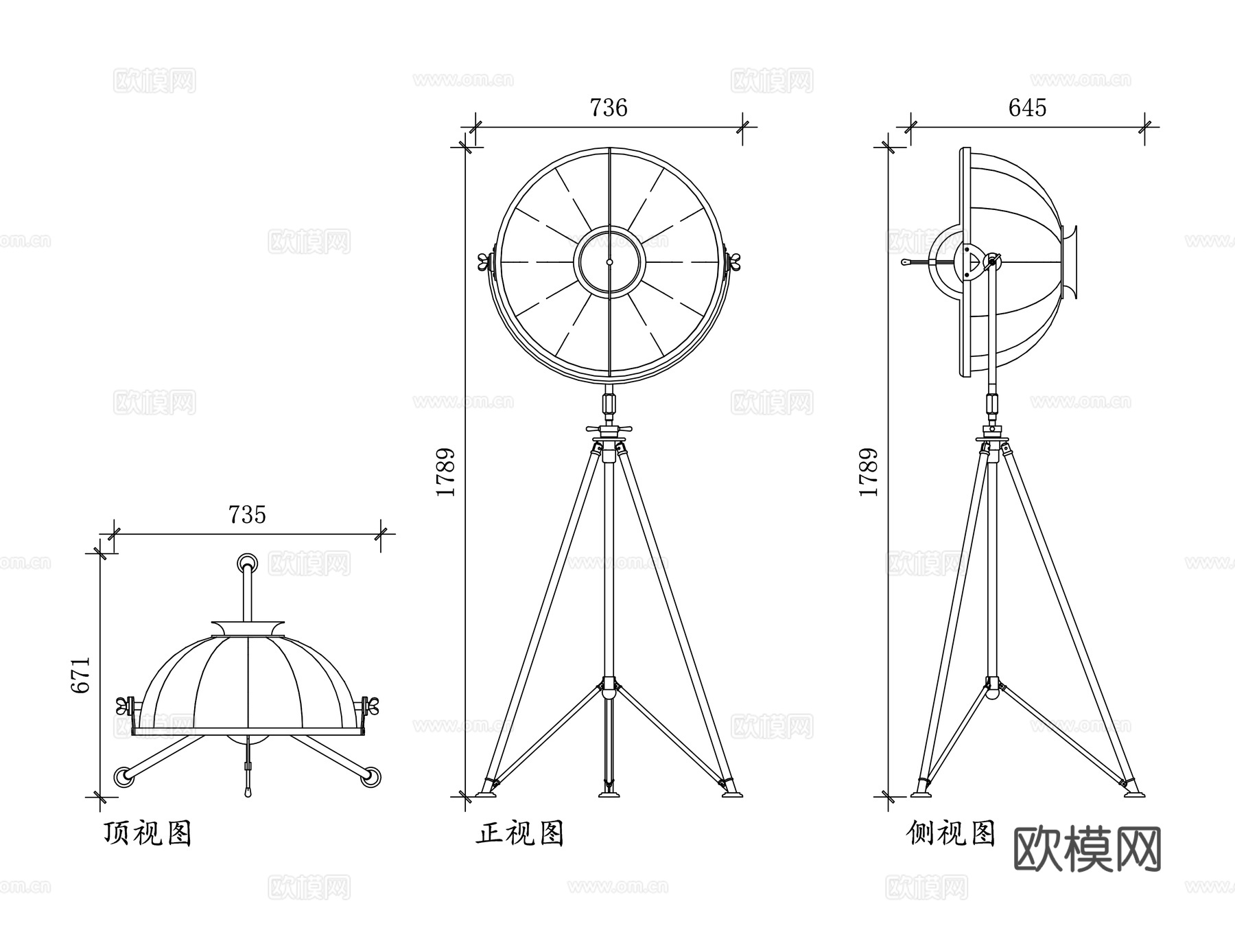 落地灯 立式灯 立地灯 客厅立灯 书房立灯cad施工图