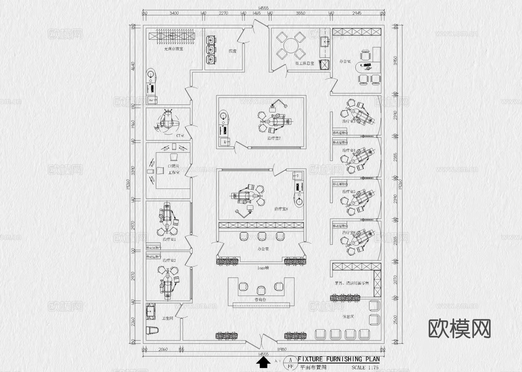 27套口腔诊所牙科医院CAD施工图cad施工图