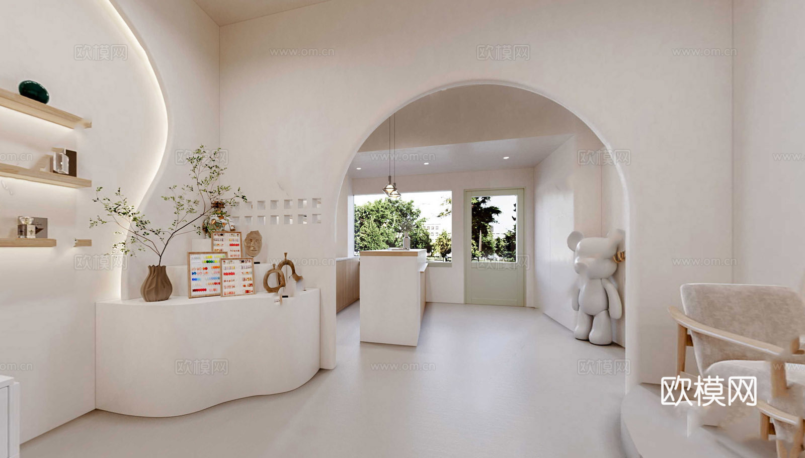 美甲店 美容店 最新全套 施工图 效果图合集cad施工图