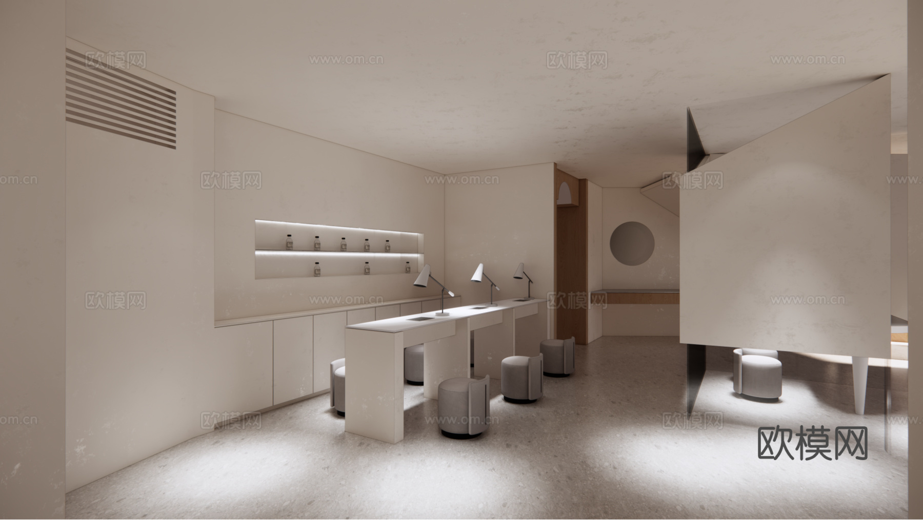 高档美容美甲  最新全套施工图 效果图合集cad施工图