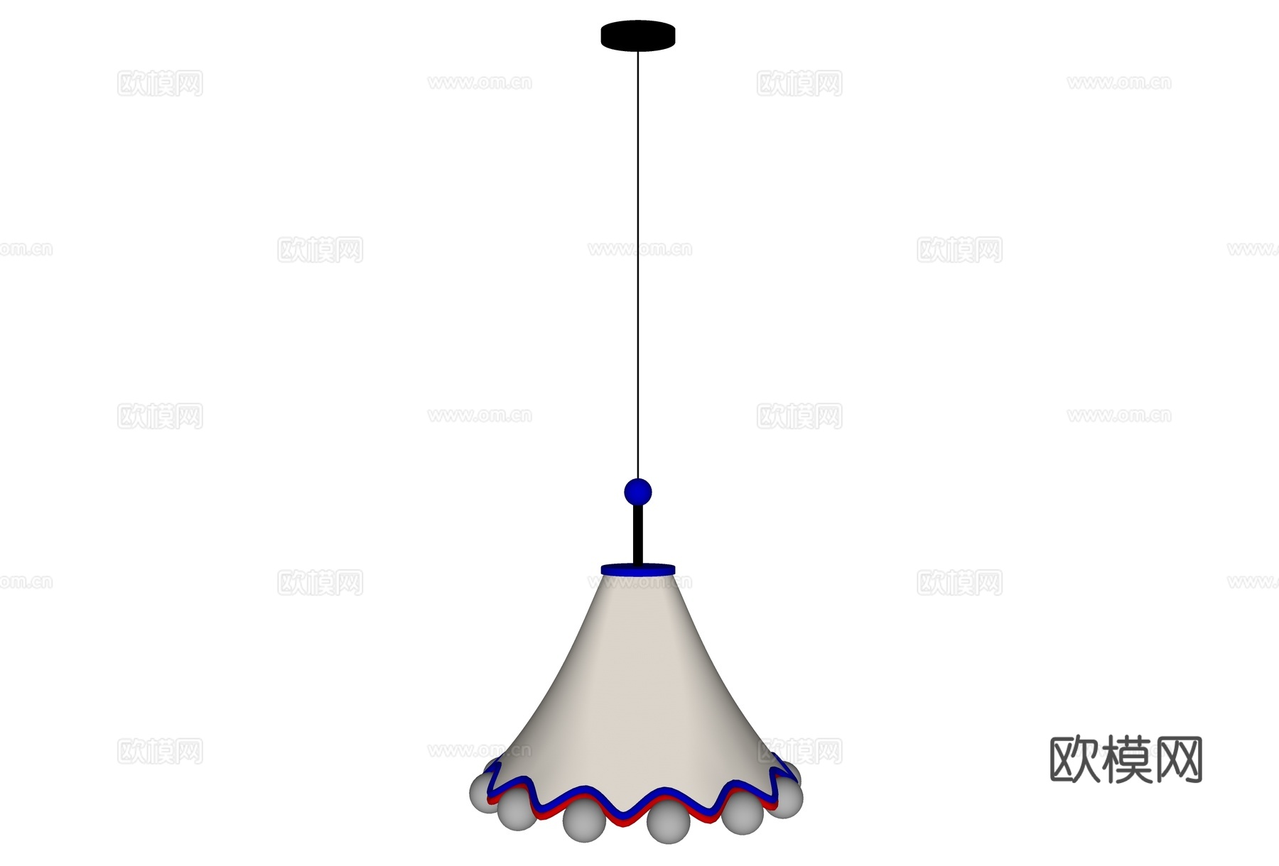 现代吊灯su模型
